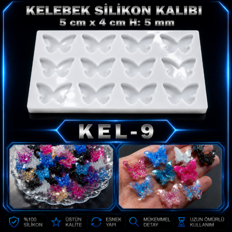 KEL-9 KELEBEK SİLİKON KALIBI