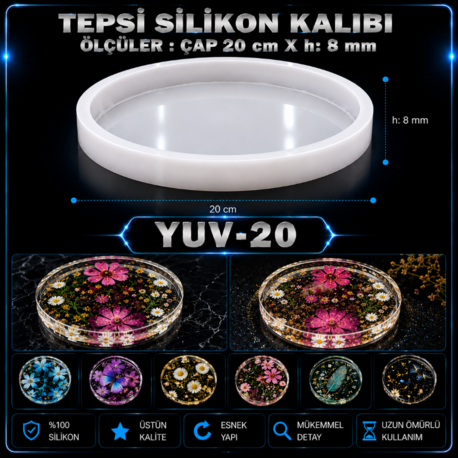 YUV-20 YUVARLAK TEPSİ SİLOKON KALIBI