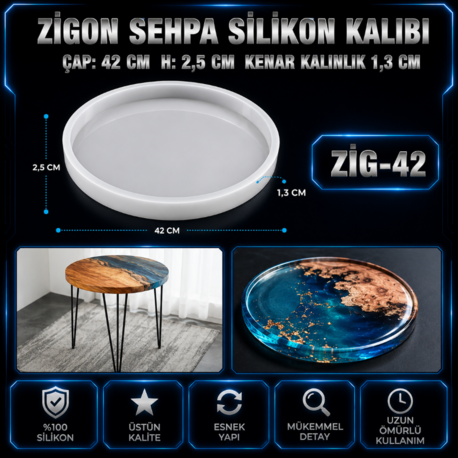 Orta Sehpa Silikon Kalıbı 42 cm