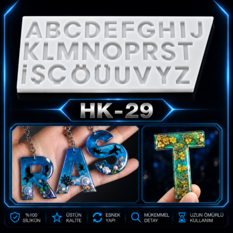 BÜYÜK BOY SİLİKON HARF KALIBI (TÜRKÇE KARAKTER) HK-29