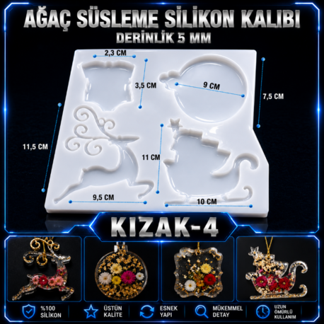 Noel Baba Ağaç Süsleme Kalıbı