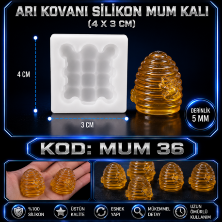 MUM-36 ARI KOVANI MUMLUK SİLİKON KALIP 