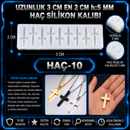 HAÇ 10 HAÇ SİLİKON KALIBI