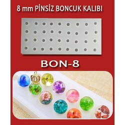 Pinsiz 8 mm 36 lı Boncuk Silikon Kalıbı