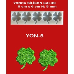 YONCA YAPRAĞI 5 Lİ SİLİKON KALIP YON-5