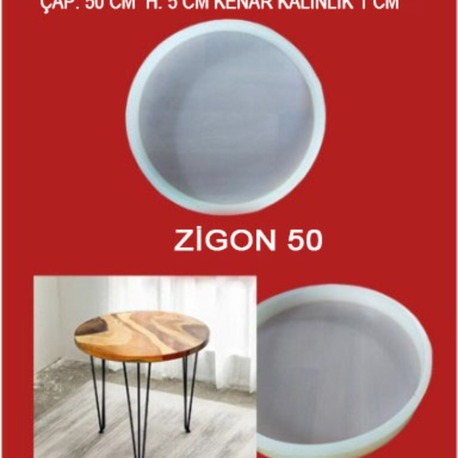 Orta sehpa silikon kalıbı 50 cm