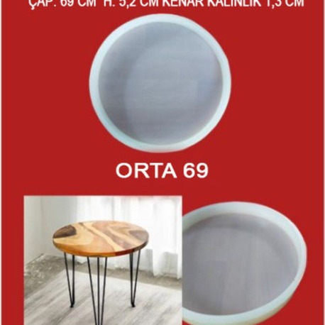 Orta Sehpa Silikon Kalıbı Çap 69 CM 