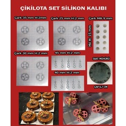 Saat Çikilota Seti Silikon Kalıbı