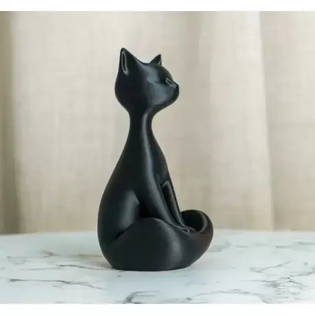 Dekoratif Yoga Yapan Kedi Biblosu – 13 cm Meditasyon Figürü