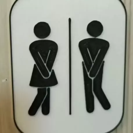 WC Kapı Süsü - Kadın ve Erkek Figürlü Eğlenceli Kapı Tabelası