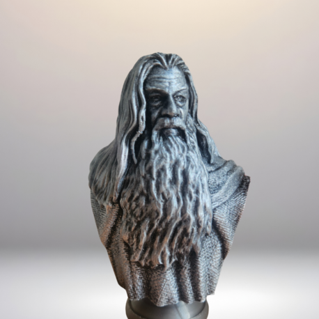 Gandalf Büst / Figür - Yüzüklerin Efendisi - Lotr - 12 CM PLA Plastik El Boyaması