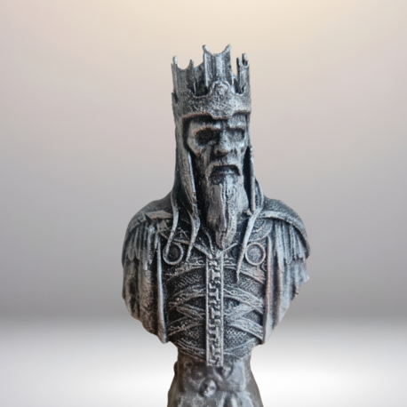 Ölülerin Kralı Büst- Rioc - Yüzüklerin Efendisi - Lotr - 12 CM Pla El Boyaması