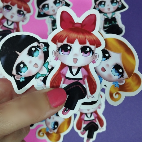 Powerpuff Girls Chibi Tarzı Sticker