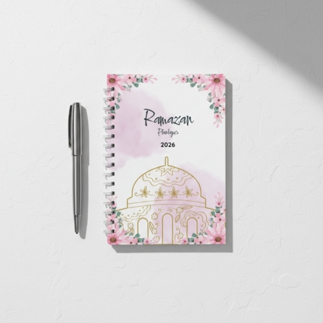  Ramazan Planlayıcı Spiralli Defter - Çiçek Temalı Ramazan Ajandası