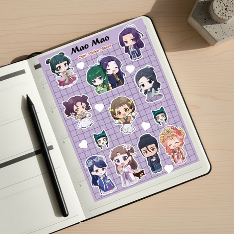 Mao Mao Chibi Sticker Seti