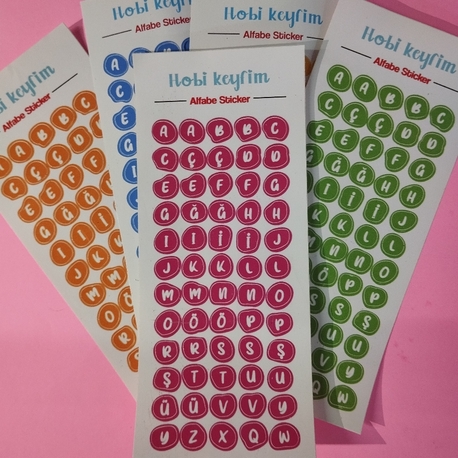 Alfabe Sticker Bullet Journal Sticker