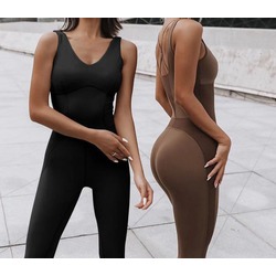 Breakfree Jumpsuit Spor Tulum Black