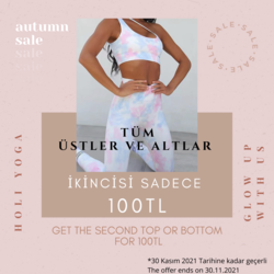 İkincisi 100TL - Holi Tie-dye Asymmetric Bra and Leggings