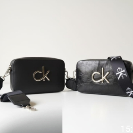 Trend Siyah Kalın Logolu Askılı Camera Bag Omuz Çantası