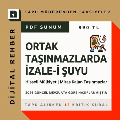 Ortak Taşınmazlarda Hak ve İzale-i Şuyu
