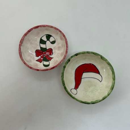 Yılbaşı temalı, mini yayvan tabak takımı, 2li set