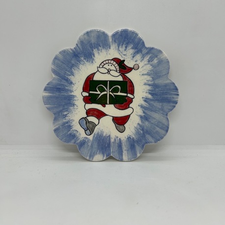 Noel Baba desenli çini nihale