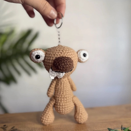 13cm amigurumi el yapımı sid anahtarlık çanta süsü 