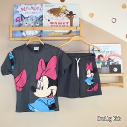 23023 antrasit minnie şort takım