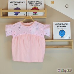 23011 pembe dantelli t-shirt 