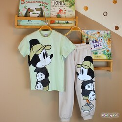 23017 yeşil bej mickey k.kol u.paça
