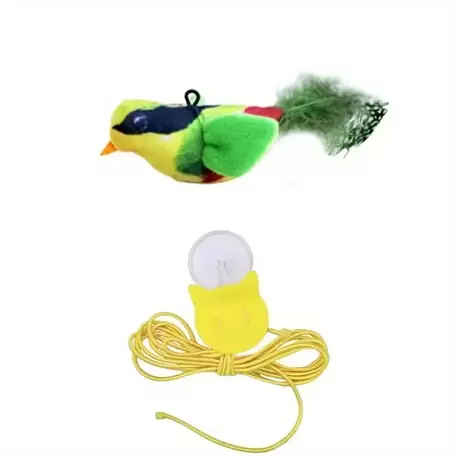 GERÇEK KUŞ SESİ ÇIKARAN PELUŞ KUŞ (İPLİ)