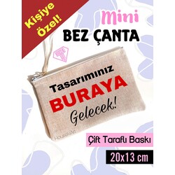 Kişiye Özel Mini Bez Çanta 