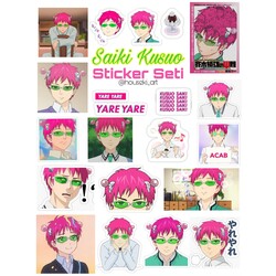 Saiki Kusuo Sticker Seti 
