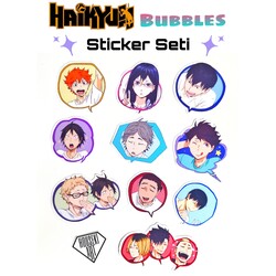 Haikyuu Bubbles Sticker Seti