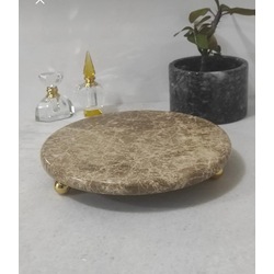 Bej mermer gold ayaklı