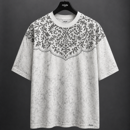 Vintage Washed Oversize T-Shirt - Beyaz