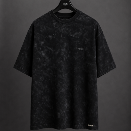 Vintage Washed Oversize T-Shirt - Siyah