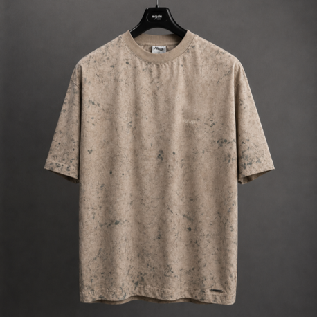 Vintage Washed Oversize T-Shirt - Bej