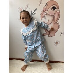 Tavşan desenli fistolu pijama takımı 