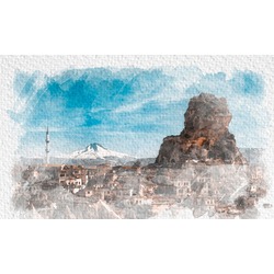 Ortahisar, Kapadokya - Sulu Boya