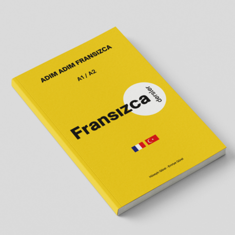 Baskılı kitap : A1/A2 – ADIM ADIM FRANSIZCA | Toplam 200 sayfa + 3 Sesli Takip Video