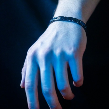 ICE-C "HOLO" BLACK BRACELET (Hologram Taşlı)