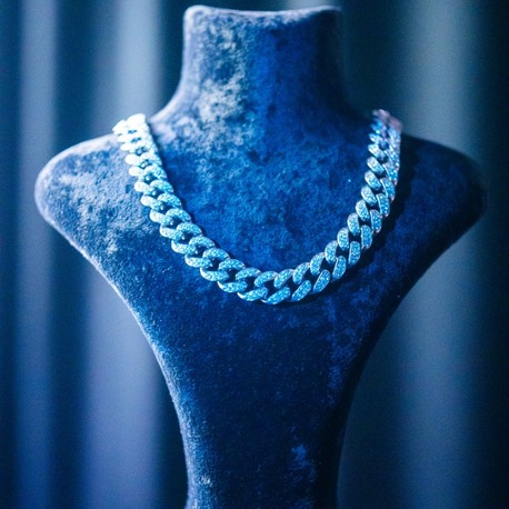 SILVER CUBAN CHAIN (60CM)