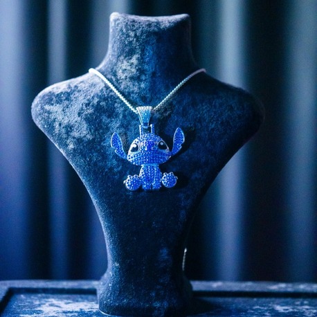 ICE-C "BLU" SILVER-BLUE PENDANT