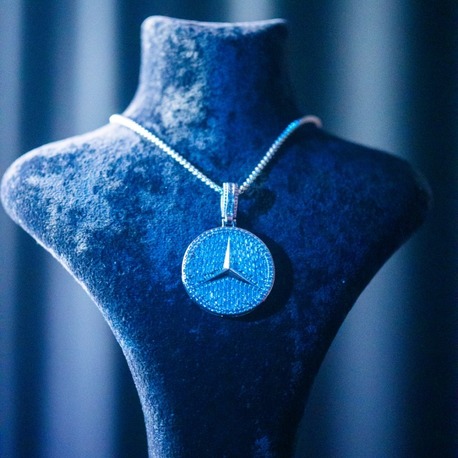 ICE "BENZ" SILVER/GOLD PENDANT