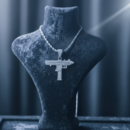 ICE-C "UZI" SILVER PENDANT