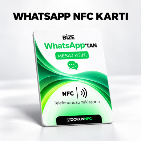 WhatsApp NFC Kartı 15x10 cm
