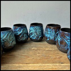 Impasto Büyük boy kupa - Mavi (1 adet kupa)