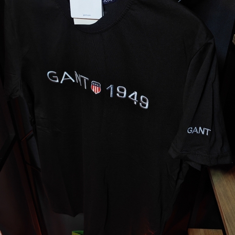 Gant 1949 Nakış Logolu Siyah Tişört