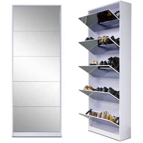 PREMİUM DEKOR AYNALI METAL AYAKKABILIK (3-4-5 KATLI SEÇENEK)  EBATLAR:50cm / 107-136-170cm/ 15cm